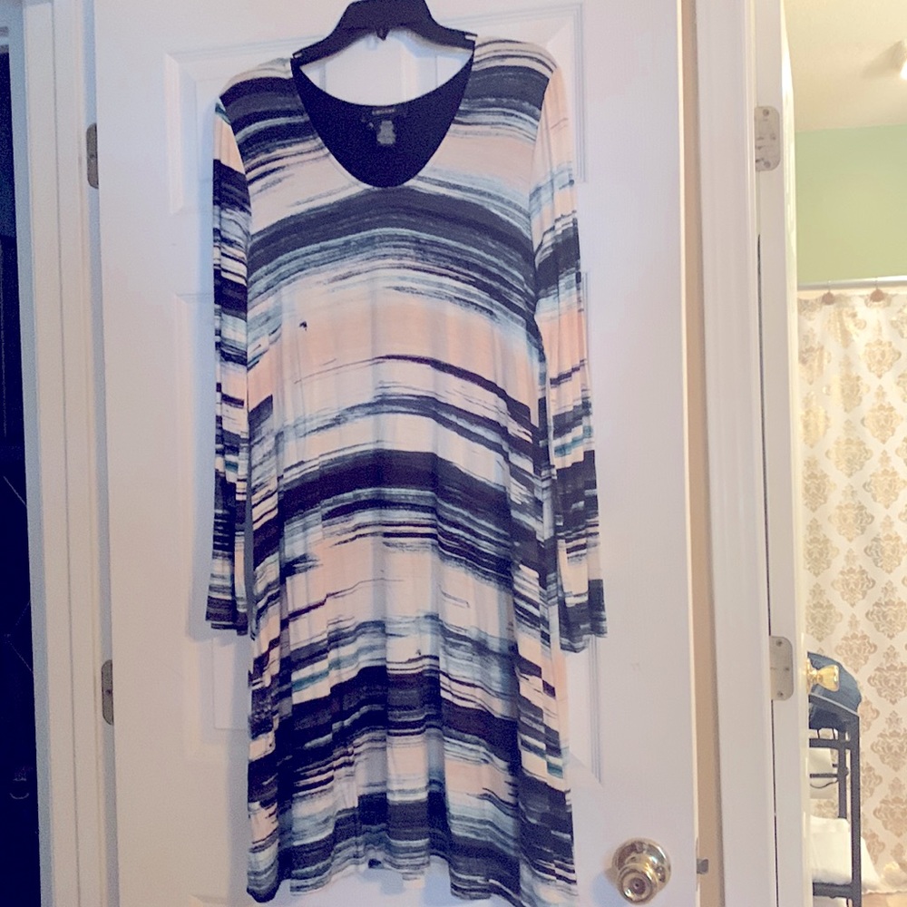 NWT Karen Kane long sleeve striped dress